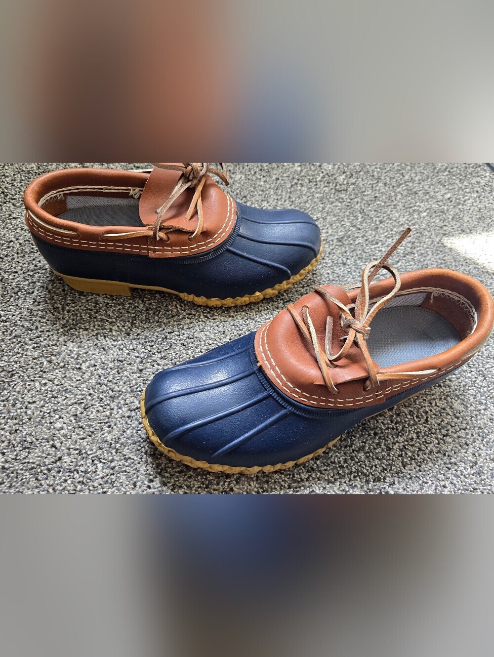 L.L. Bean Bean Boots Rubber Mocs Navy Blue Mens Size 7 Or Womens 9